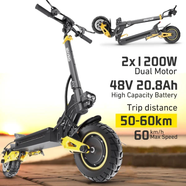 Ienyrid ES1 Dual Motor Electric Scooter (2400W) – Buy Online UK1 Ienyrid ES1 Dual Motor Electric Scooter (2400W)
