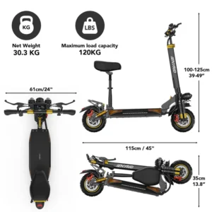 Ienyrid ES6 Electric Scooter UK – Dual 2000W Power, 55KMH Speed, Free 24H Delivery