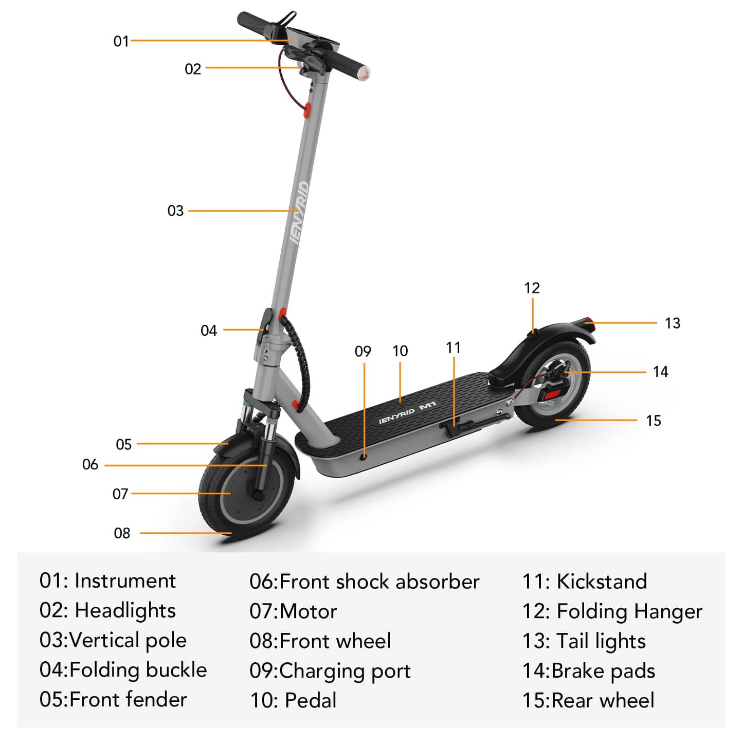 IENYRID M1 Electric Scooter with APP - Image 4