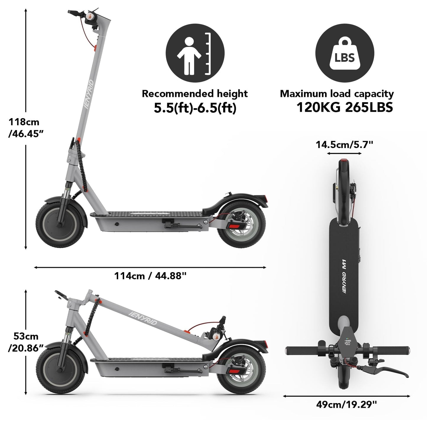 IENYRID M1 Electric Scooter with APP - Image 5